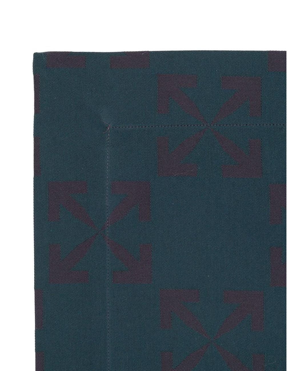 Off-White c/o Virgil Abloh Blue All-Over Patterned Napkin for men