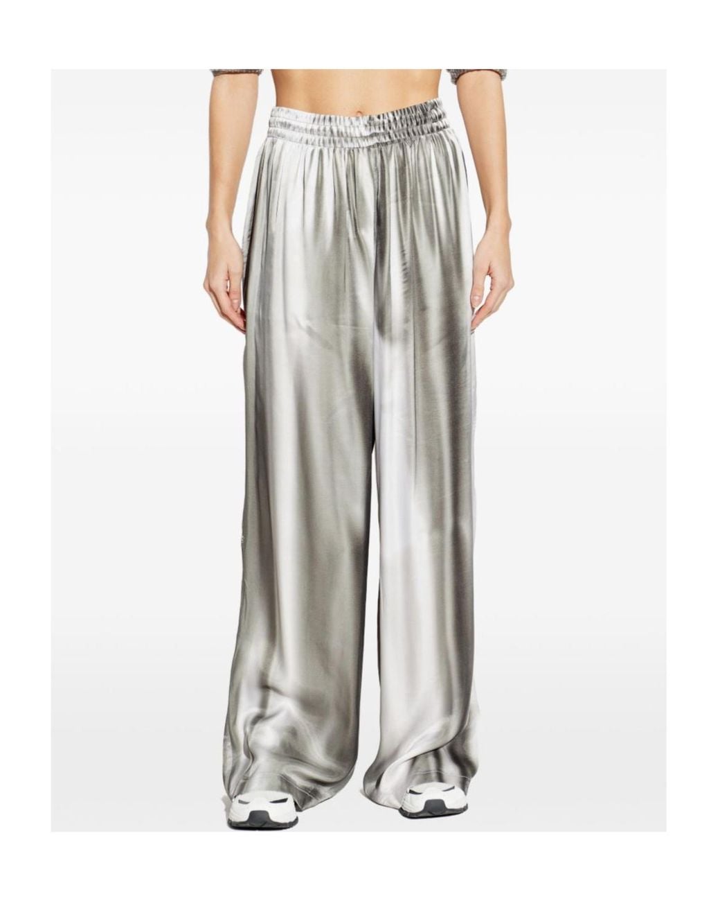 DIESEL Gray P Jesper Fem Metallic Effect Trousers