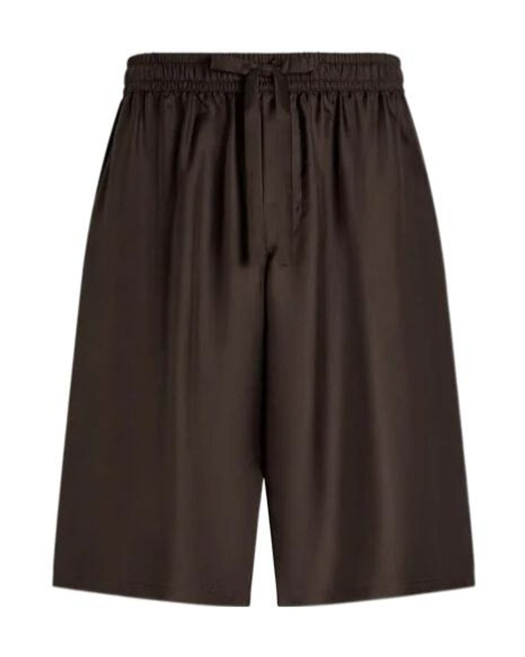 Dolce & Gabbana Black Drawstring-Waist Shorts for men