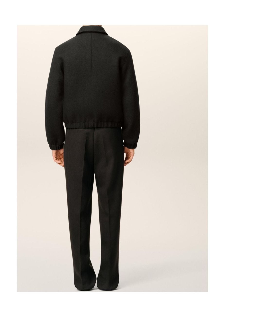 AMI Black Ami Logo Embroidered Zip-Up Jacket for men