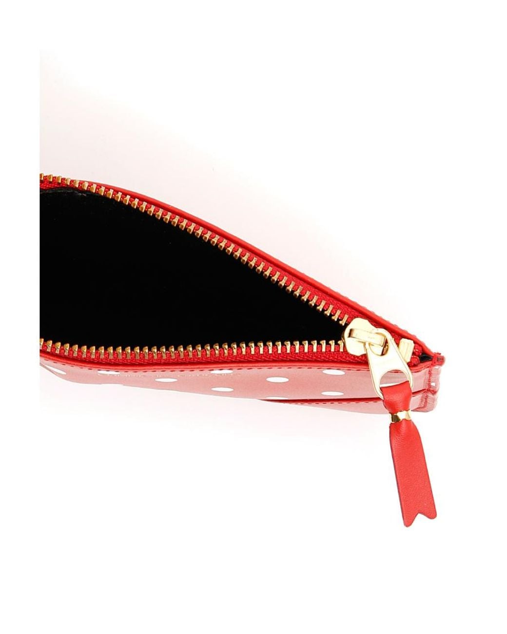 Comme des Garçons Red Comme Des Garçons Wallet Polka Dot Printed Coin Zipped Wallet for men