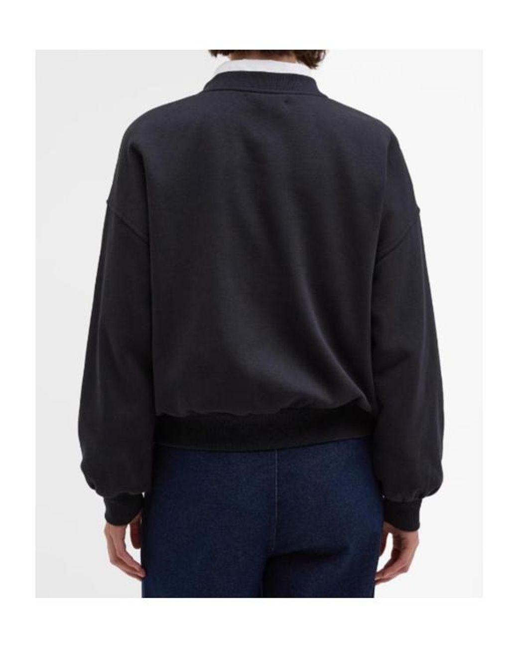 Barbour Blue Long-Sleeved Crew Neck Sweatshirt