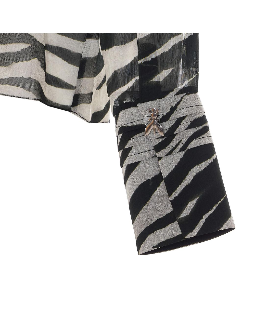 Patrizia Pepe Gray Sheer Zebra Shirt