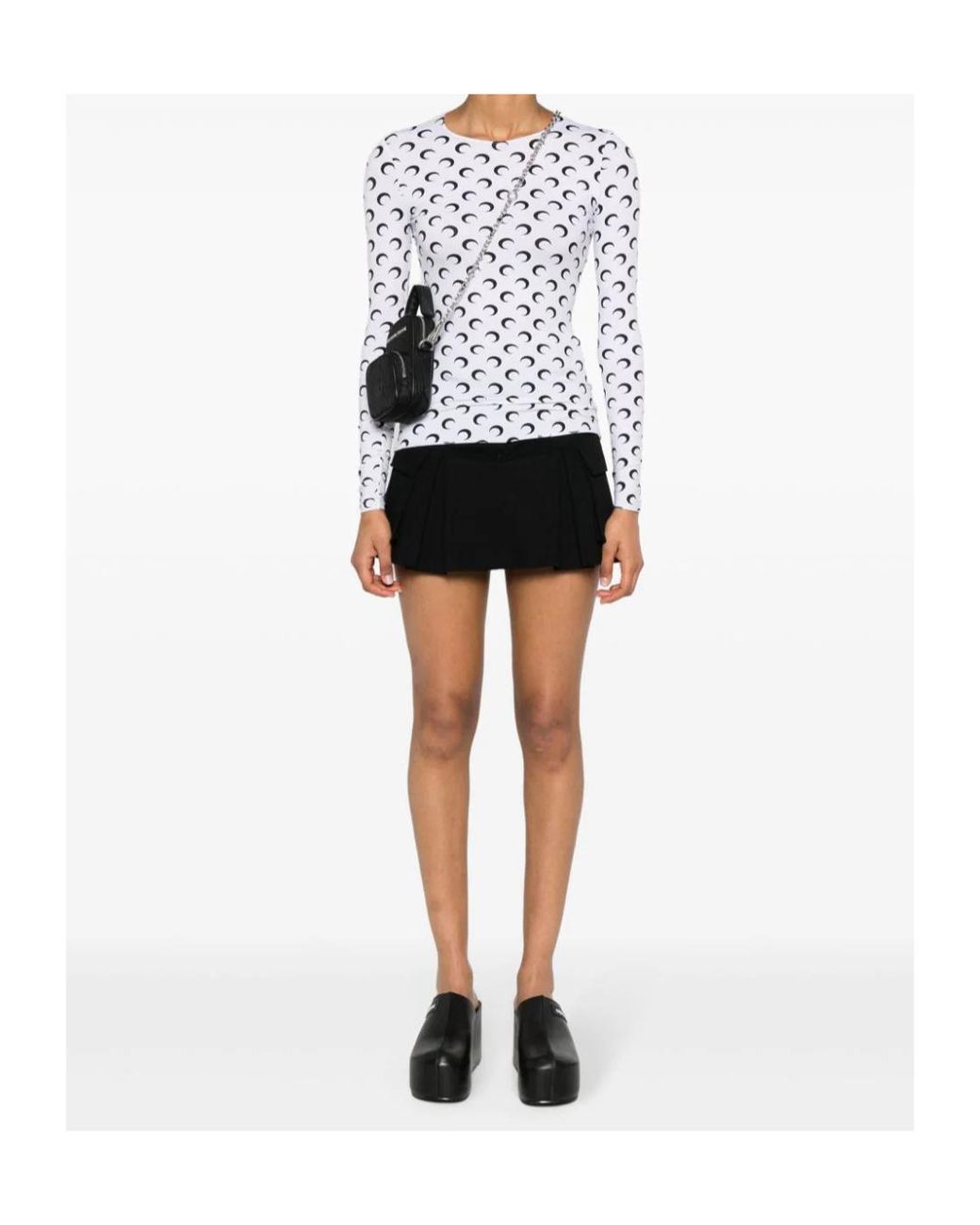 MARINE SERRE White Moon Printed Crewneck T-Shirt