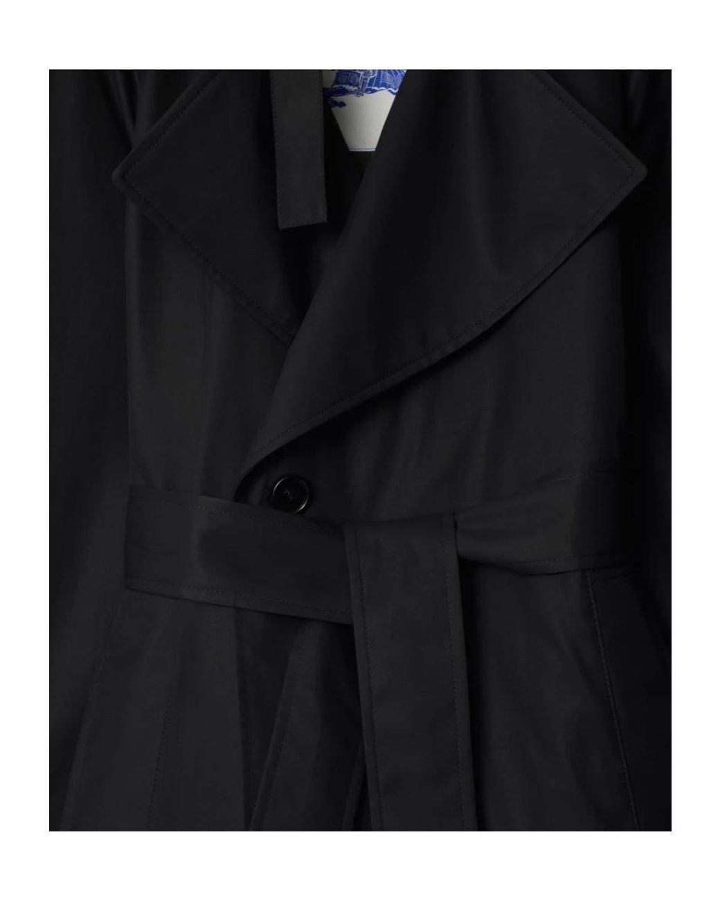 Burberry Black Double-Breasted Belted Jacket