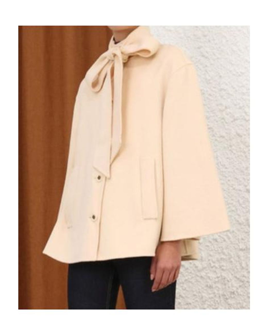 Zimmermann Natural Valiant Pussybow Coat