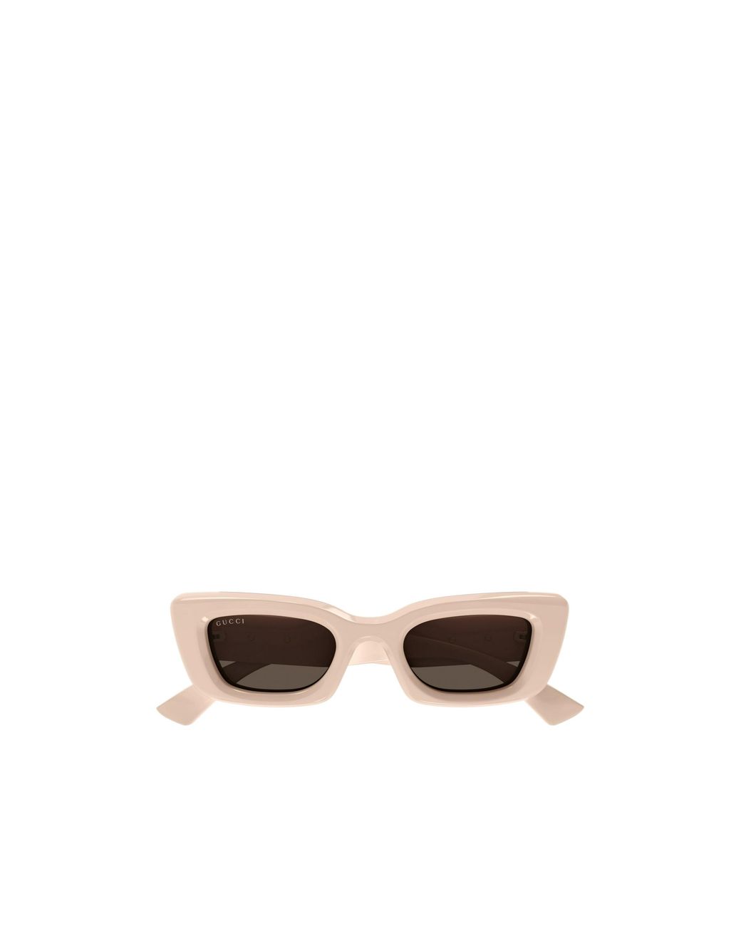 Gucci White Eyewear Rectangle-Frame Sunglasses