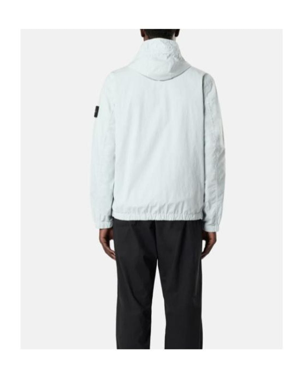 Stone Island White Logo-Patch Pocket Jacket for men