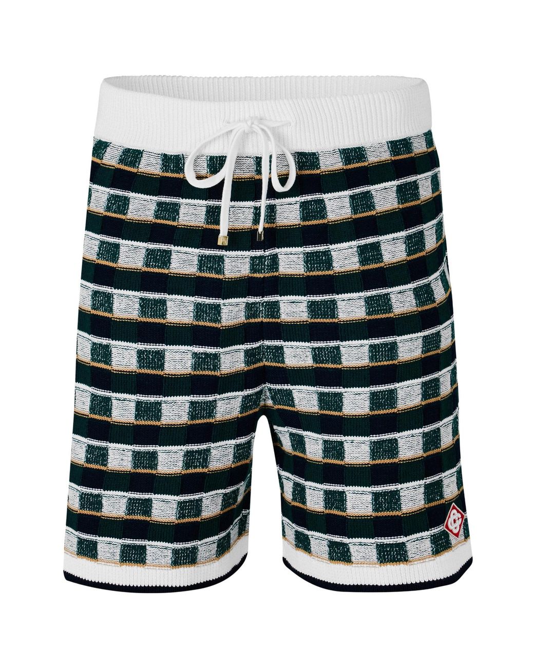 Casablanca Green Crochet Mosaic Shorts for men