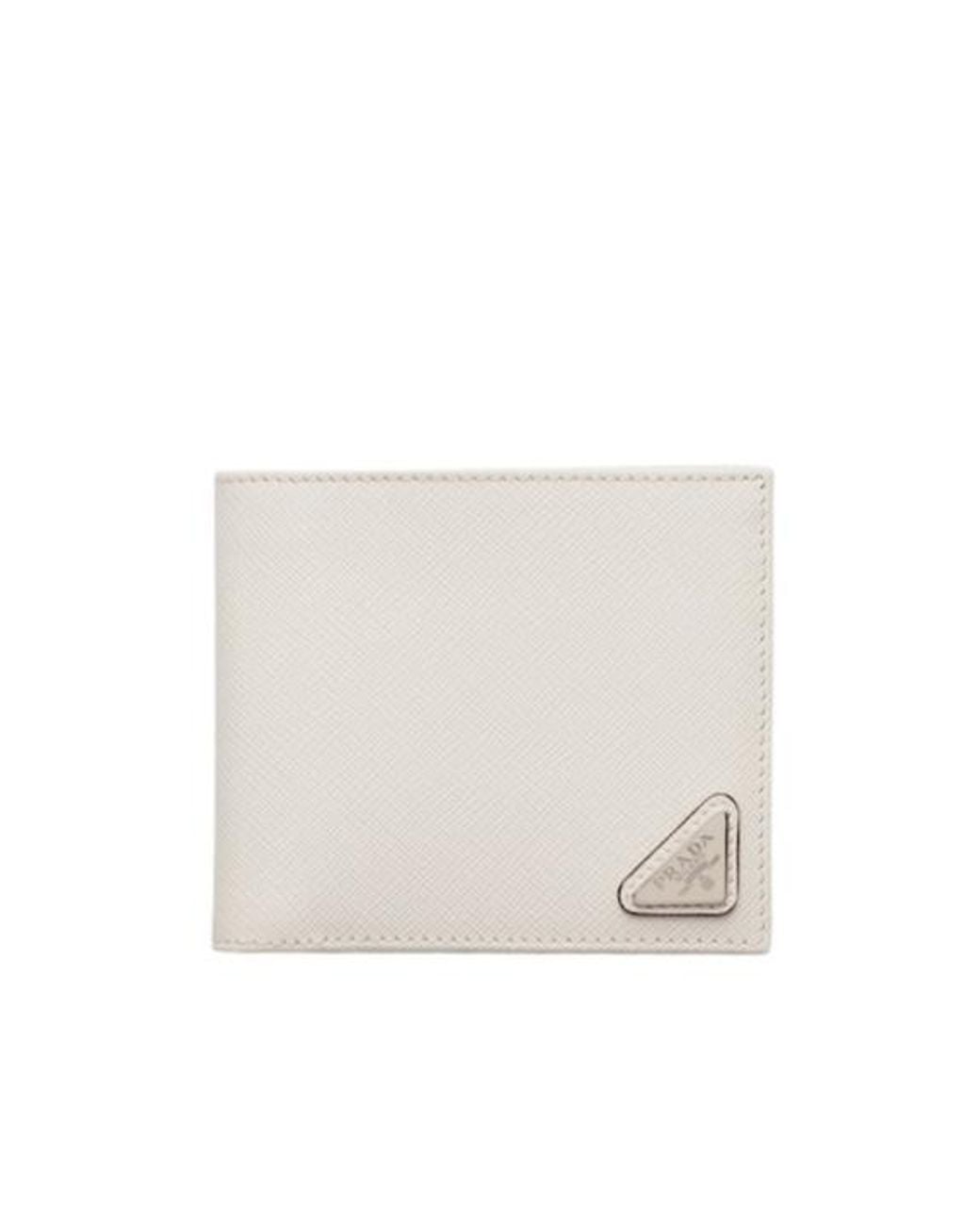 Prada White Logo Wallet for men