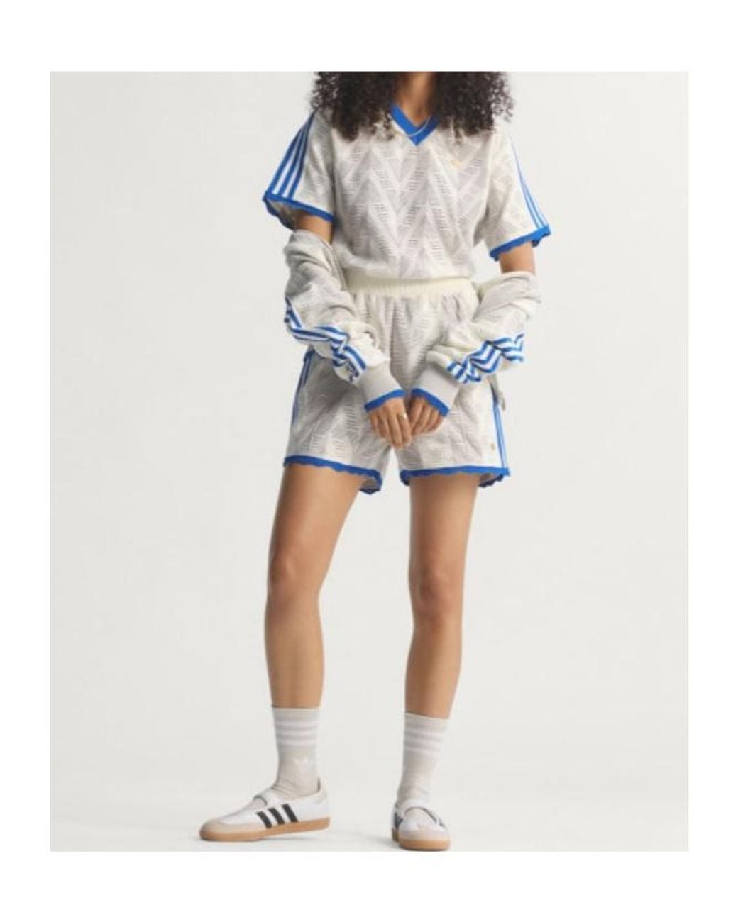 Adidas Originals Blue Short-Sleeve Polo T-Shirt