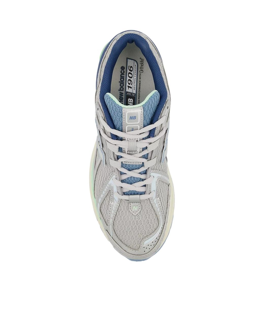 New Balance Gray 1906 Lace-Up Sneakers for men
