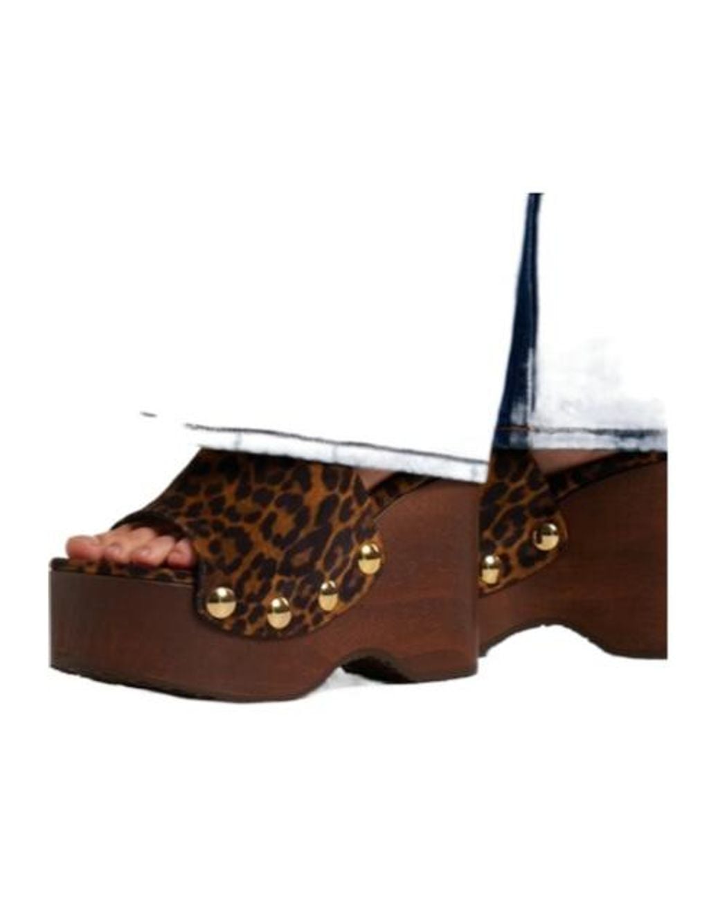 Gianvito Rossi Brown Ardéa Leopard-Print Suede Wedge Mules