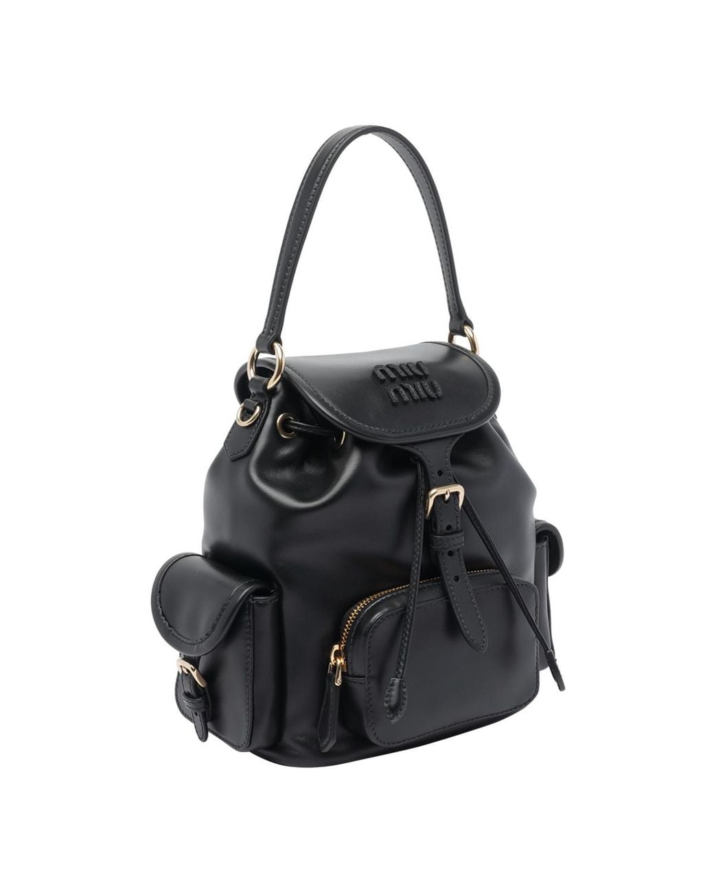 Miu Miu Black Flap Backpack
