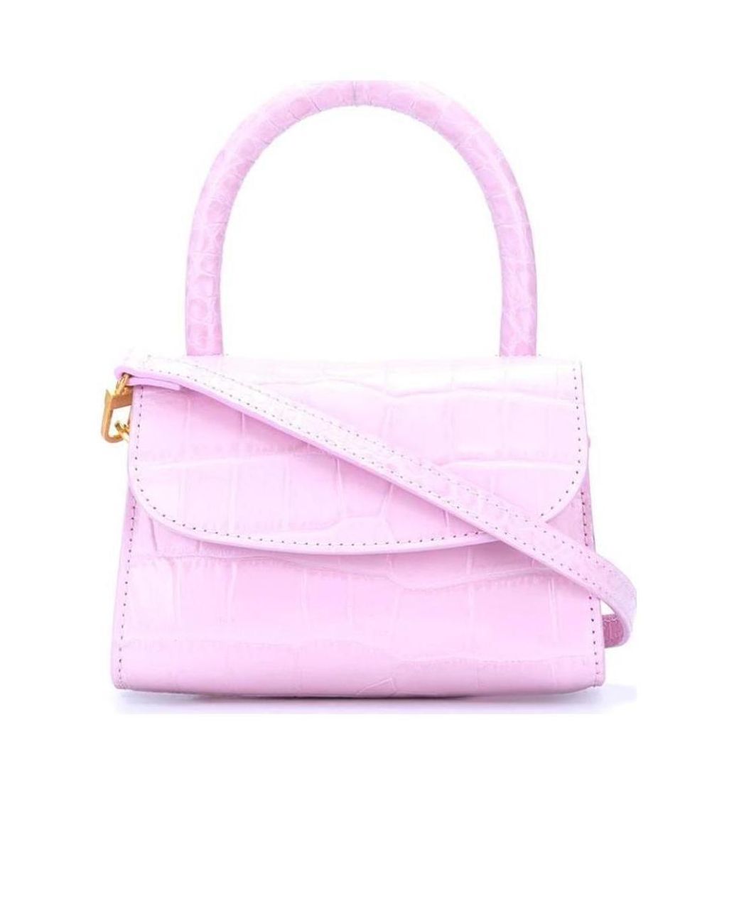 By Far Pink Embossed Handbag