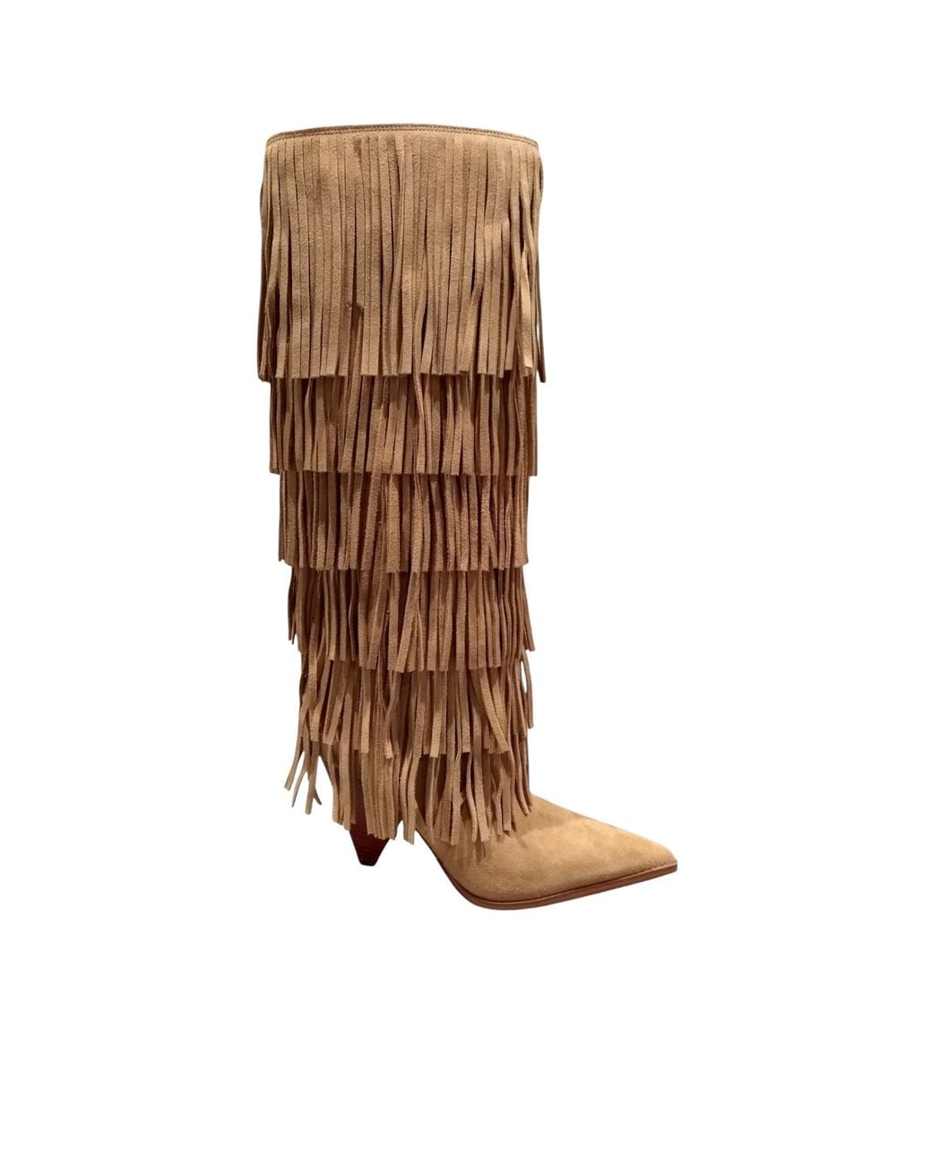 Michael Kors Brown Michael Jayla Fringed Tall Boots
