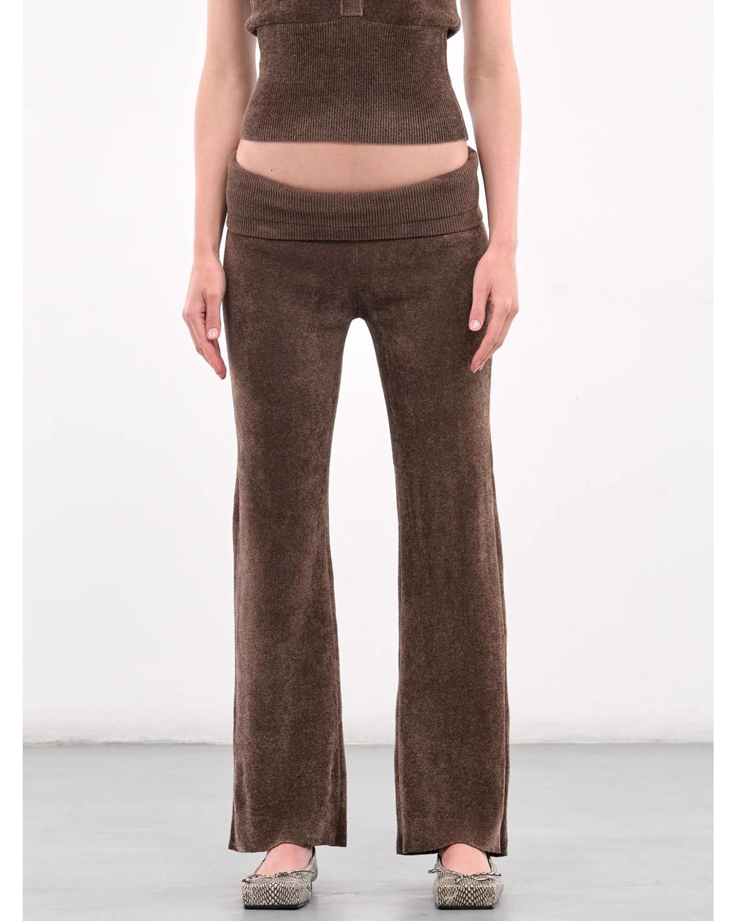 AYA MUSE Brown Knitte Trousers