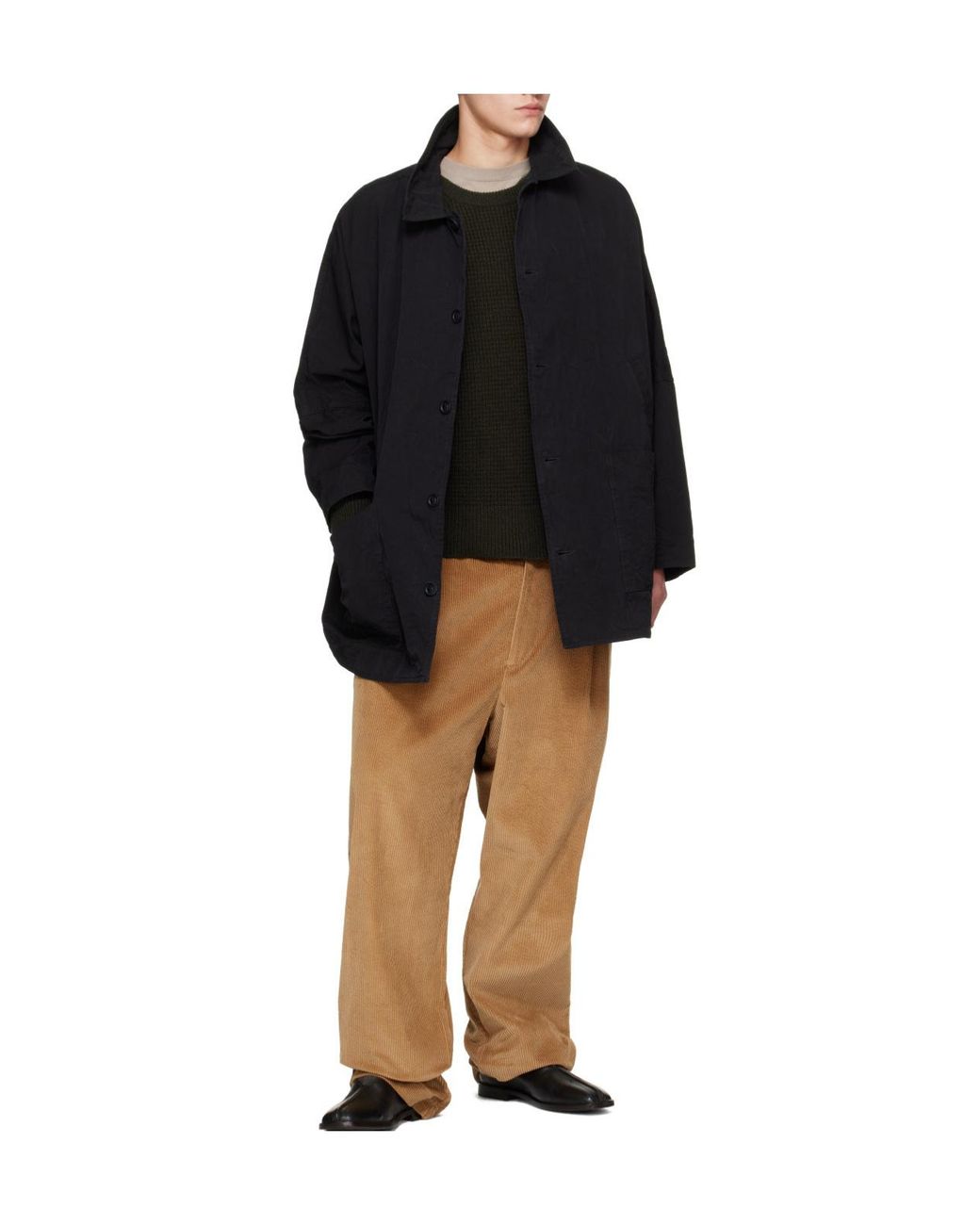 Casey Casey Black Double Cot Weiping Jacket for men