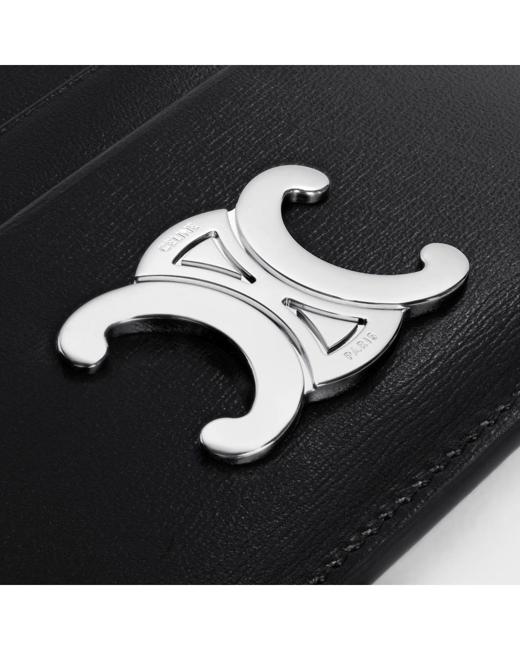 Céline Black Card Holder Triomphe for men