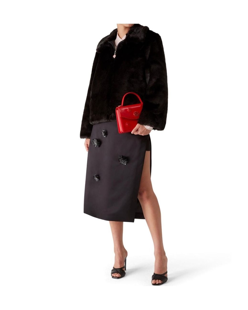 Casablanca Black Paris Faux-Fur Jacket