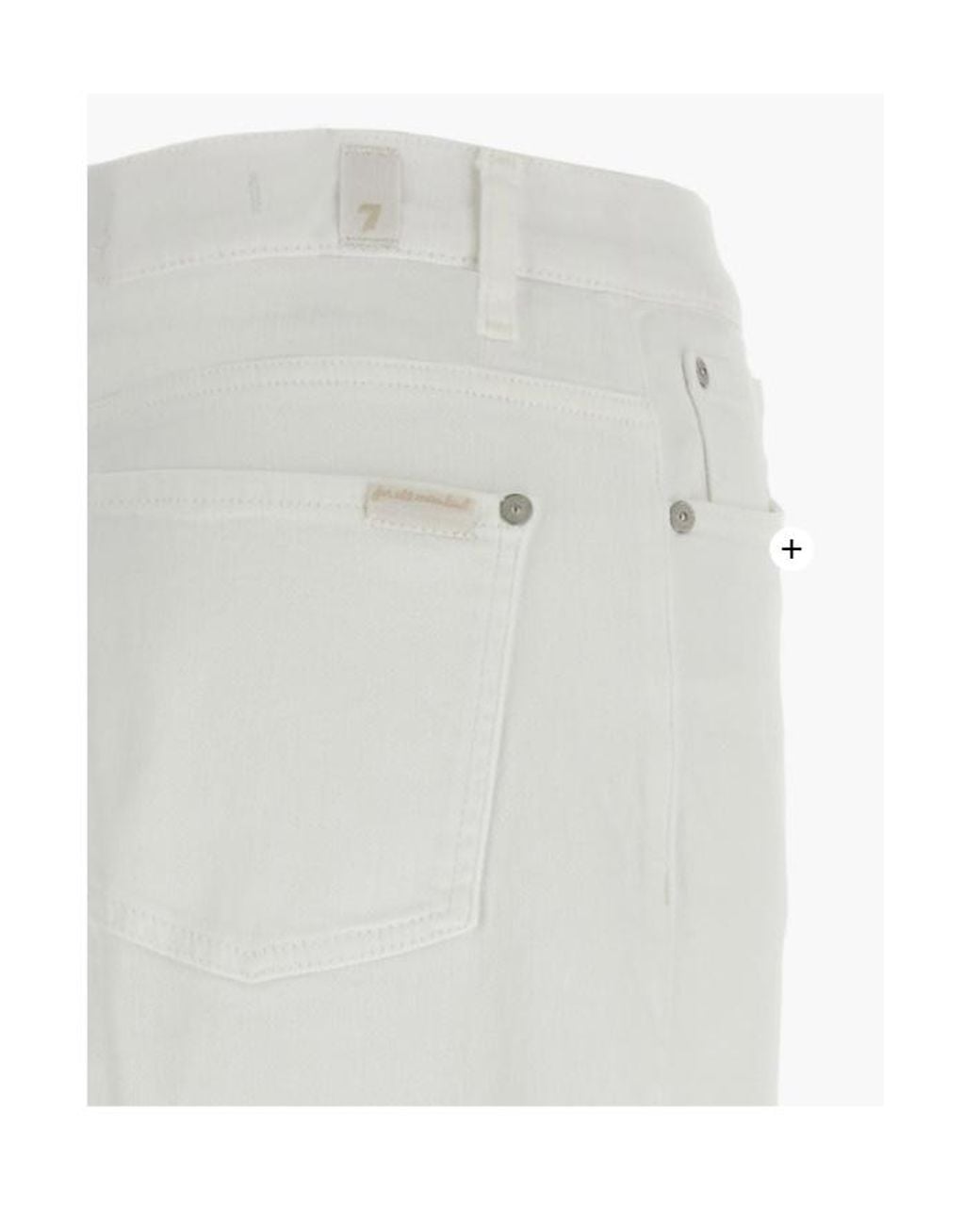 7 For All Mankind White Jeans With Belt Loops