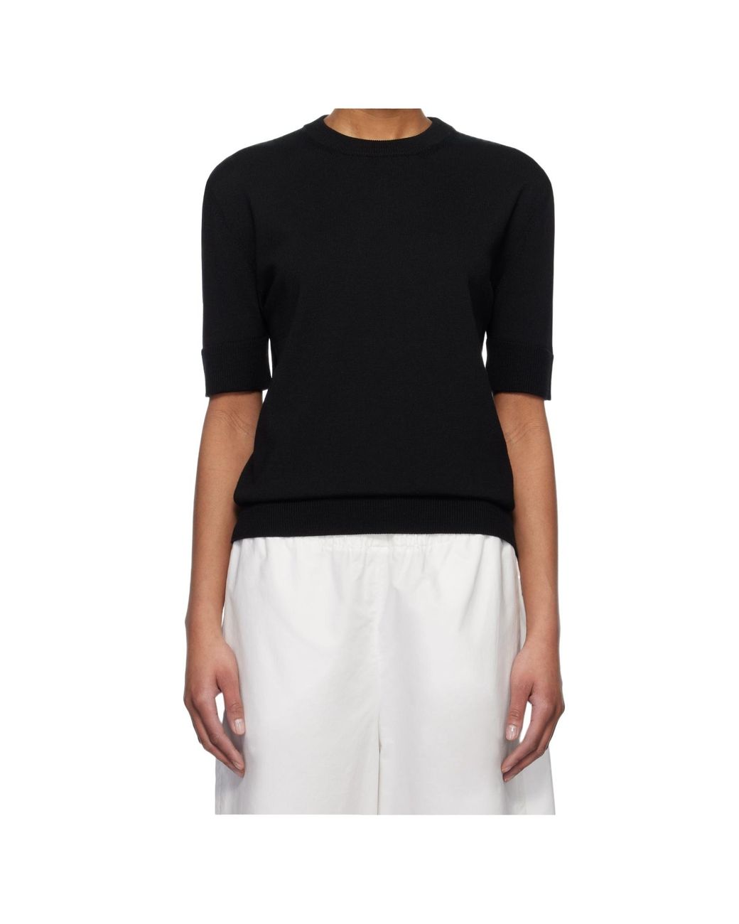 Jil Sander Black Crew-Neck T-Shirt