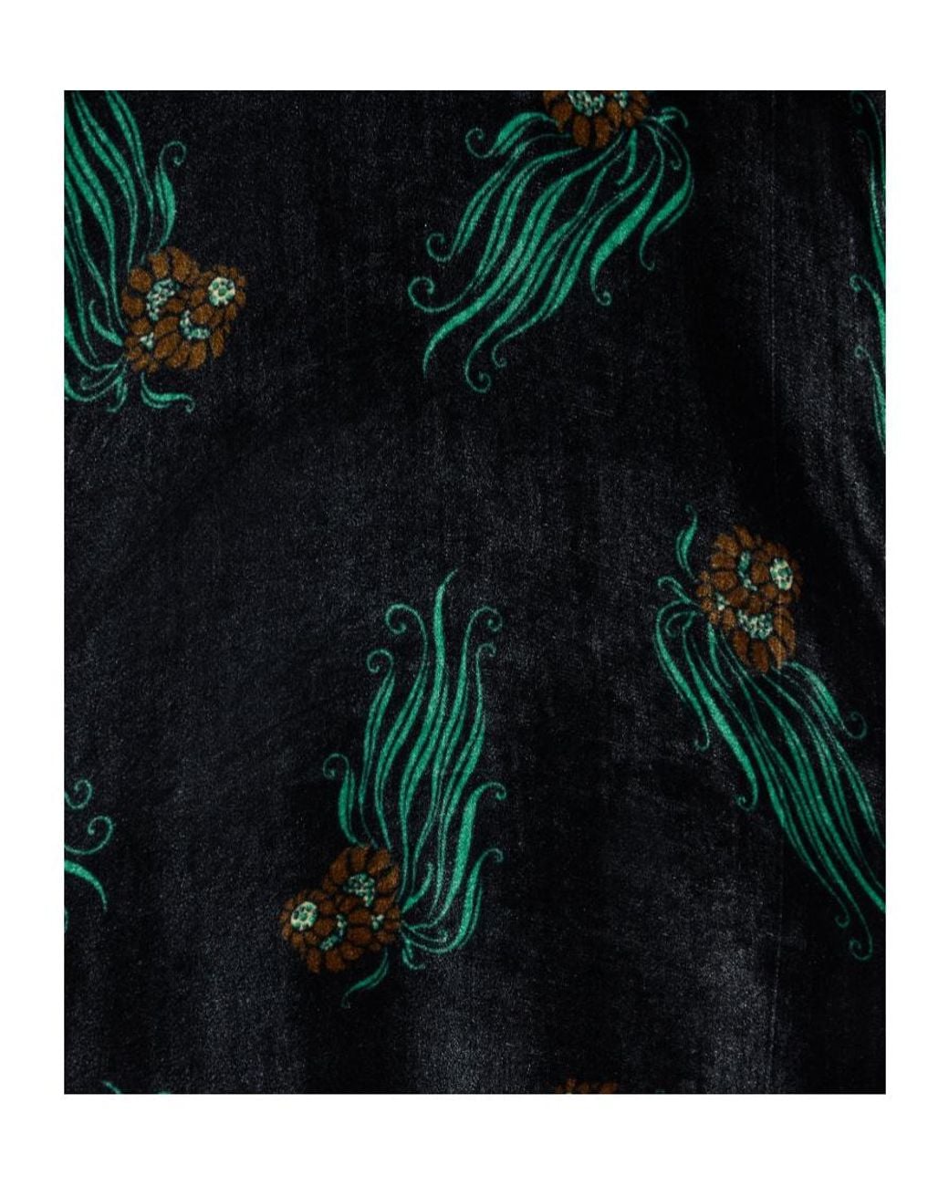 LaDoubleJ Black Sorella Printed Midi Dress