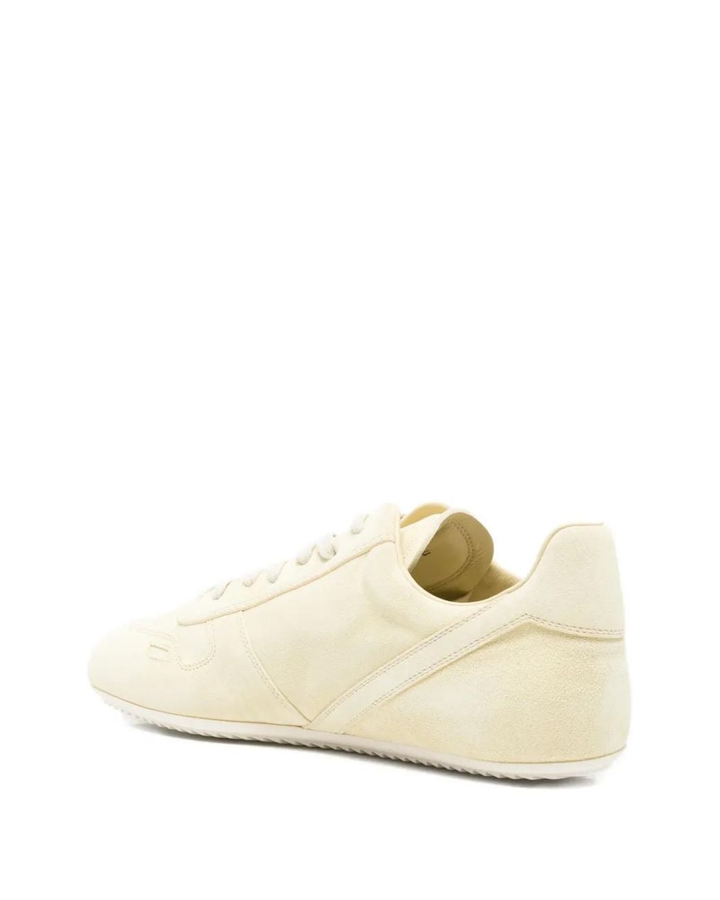 Rick Owens Natural Minimal Leather Sneakers for men