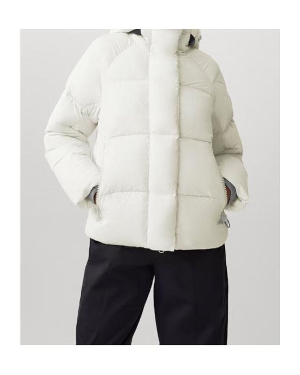 Canada Goose White Junction Quilted Hooded Parka