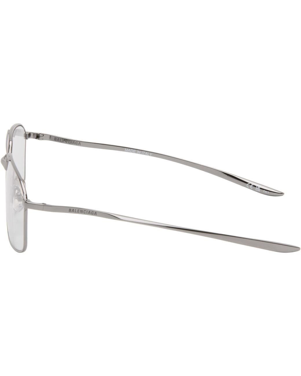 Balenciaga White Eyewear Aviator Frame Sunglasses for men