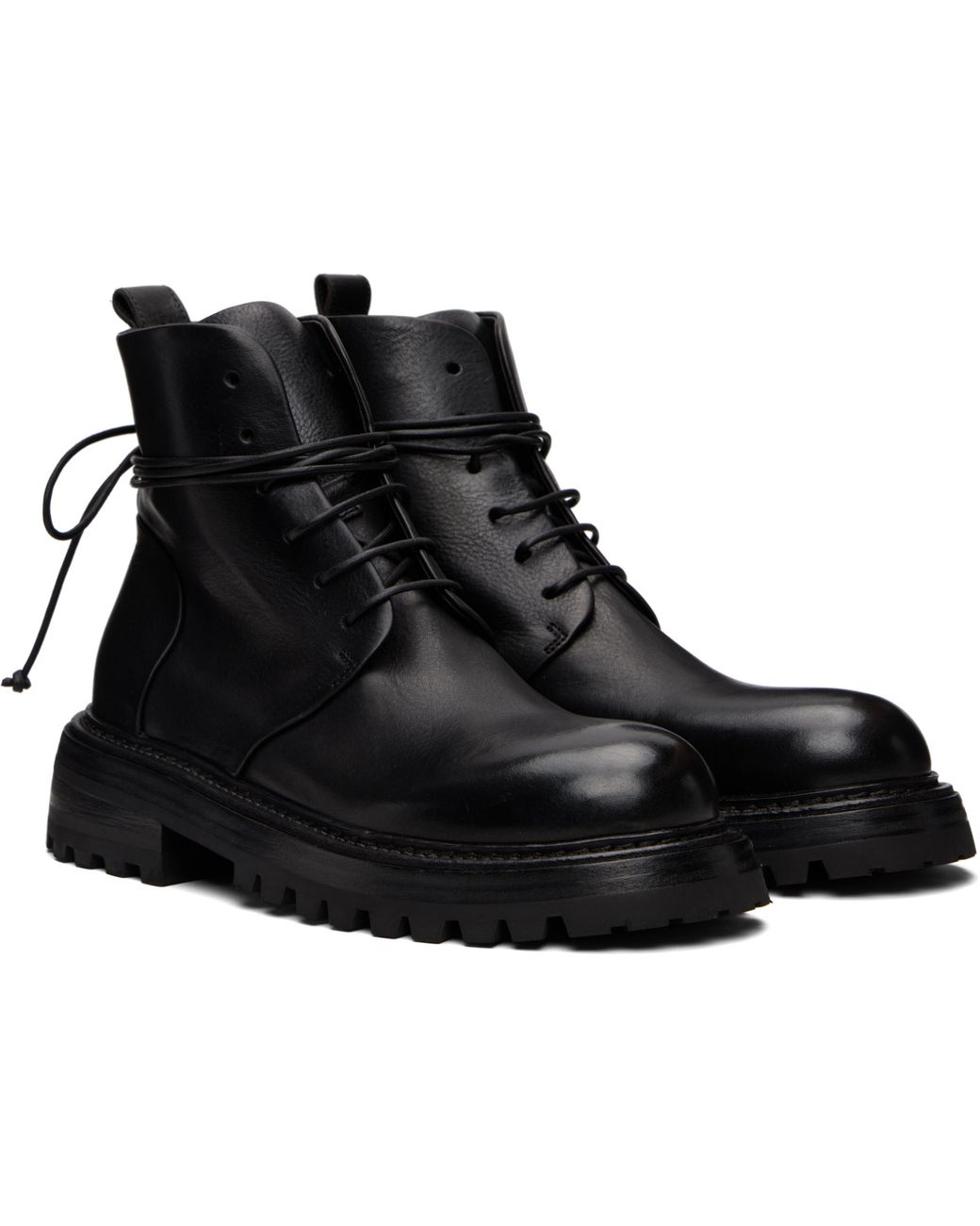 Marsèll Black Combat Ankle Boots for men