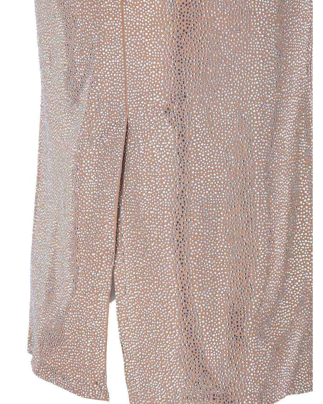 GIUSEPPE DI MORABITO Brown Crystal-Embellished Skirt