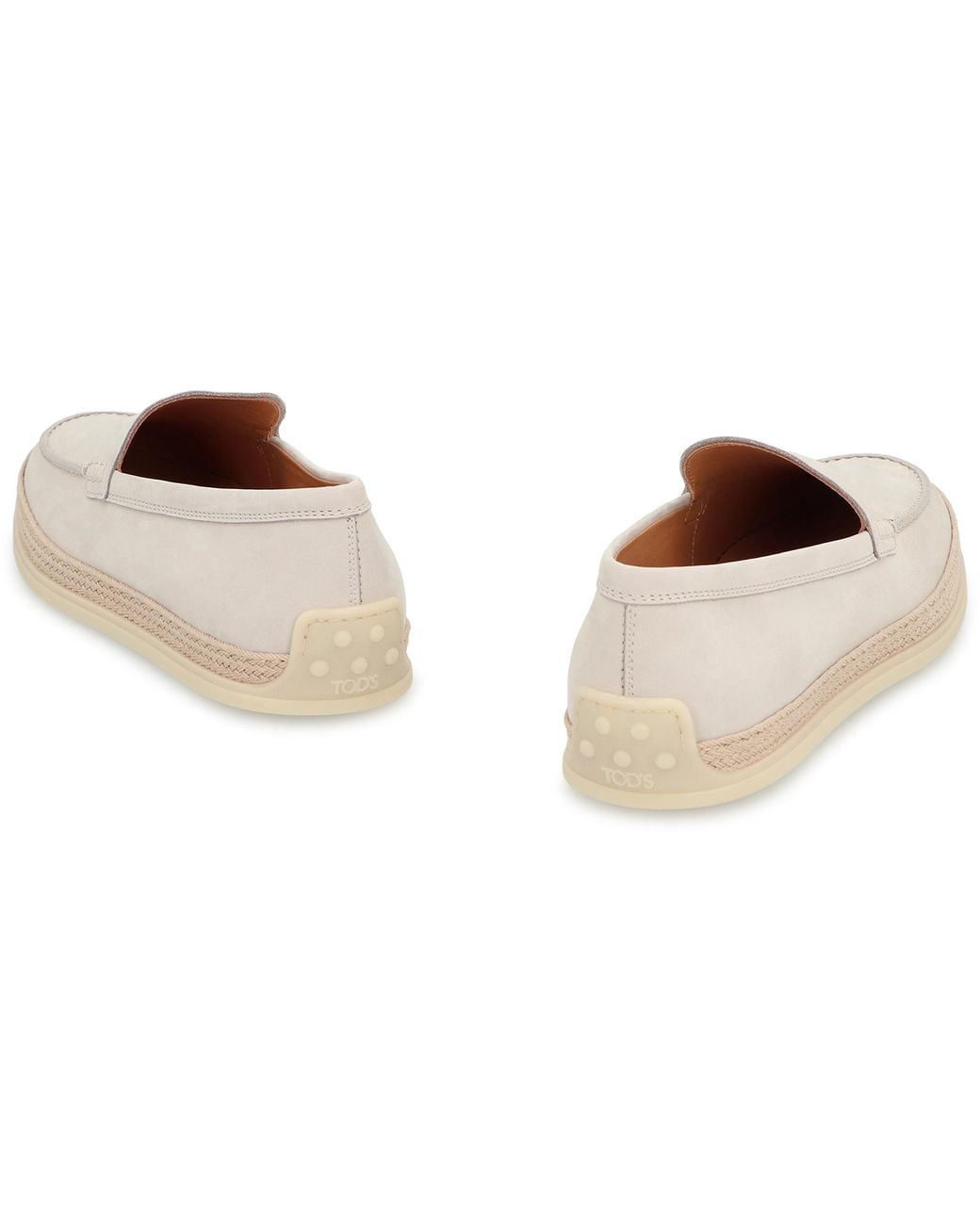 Tod's Natural Almond Toe Loafers