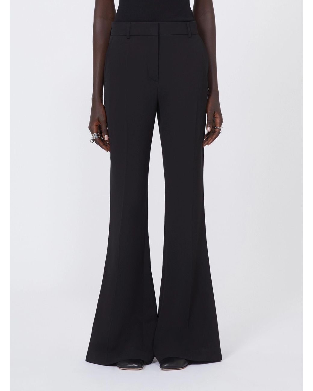 Sportmax Black Fragola Flared Pants