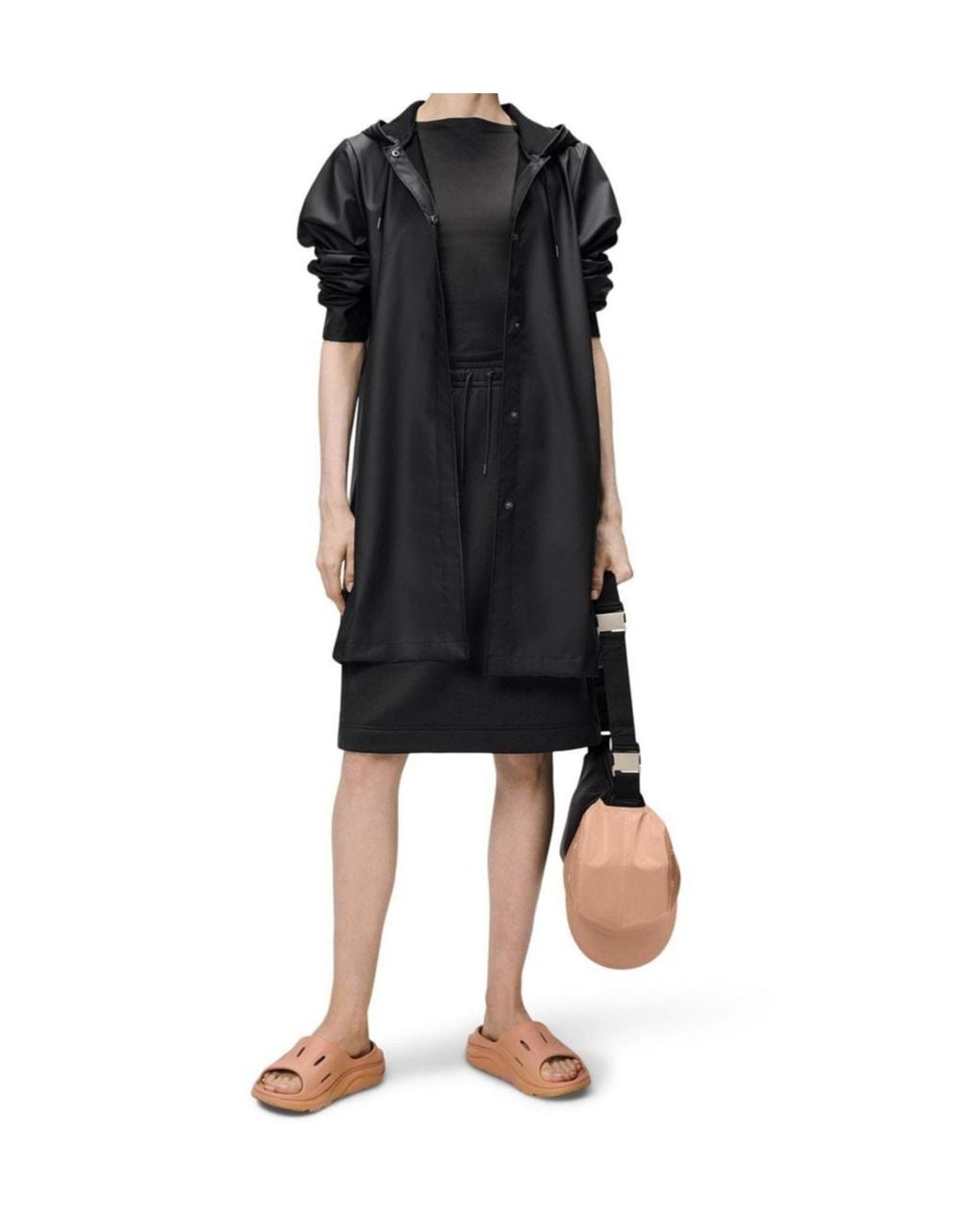 Rains Black A-Line Raincoat