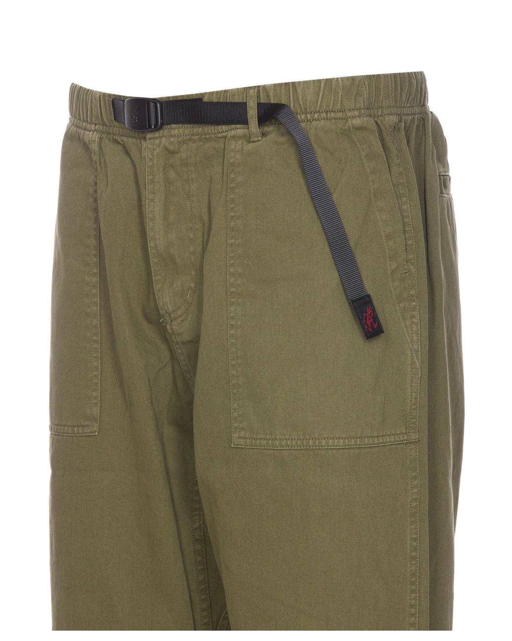 Gramicci Green Elasticated Drawstring-Waistband Trousers for men