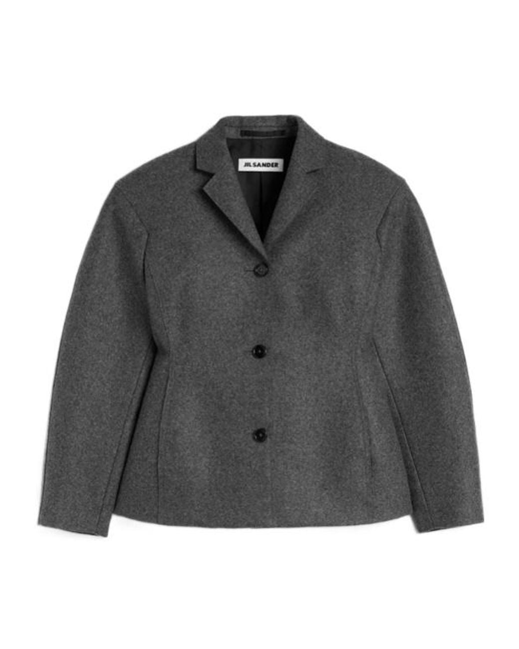 Jil Sander Black Melange Wool Jacket