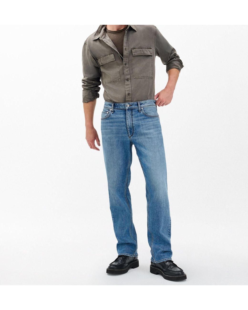 Rag & Bone Blue Belt Loop Jeans for men