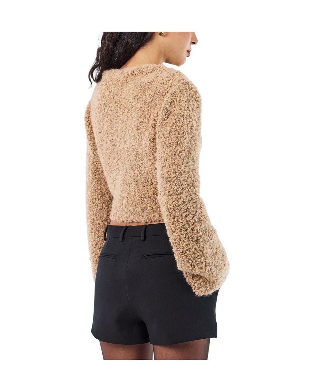 Magda Butrym Natural Cropped Longsleeve Top