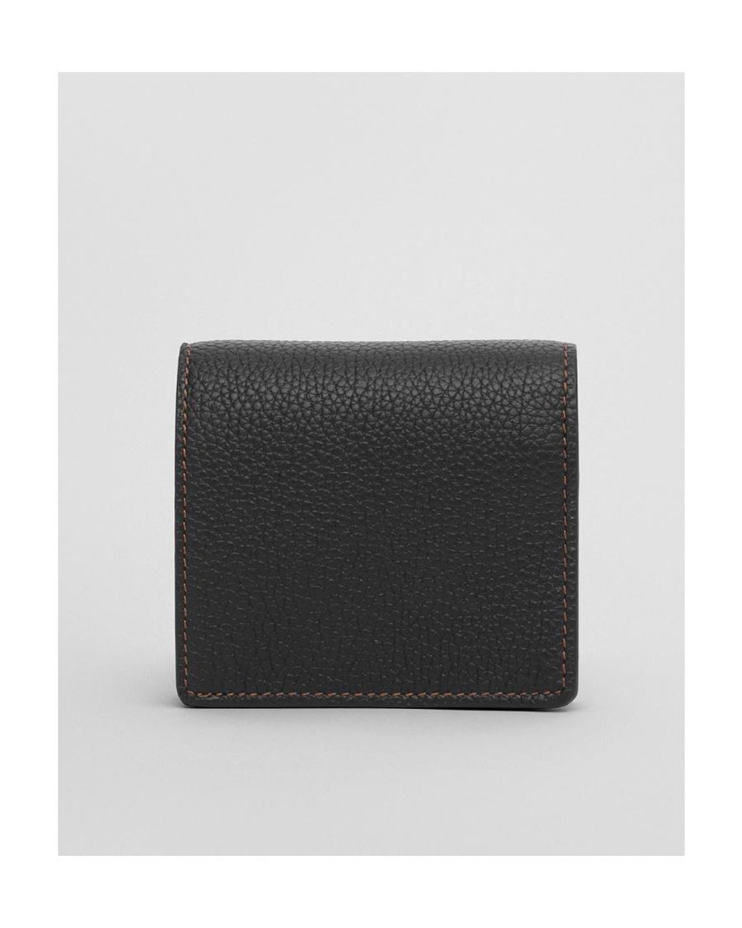 Burberry Black Logo Plaque Bi-Fold Wallet