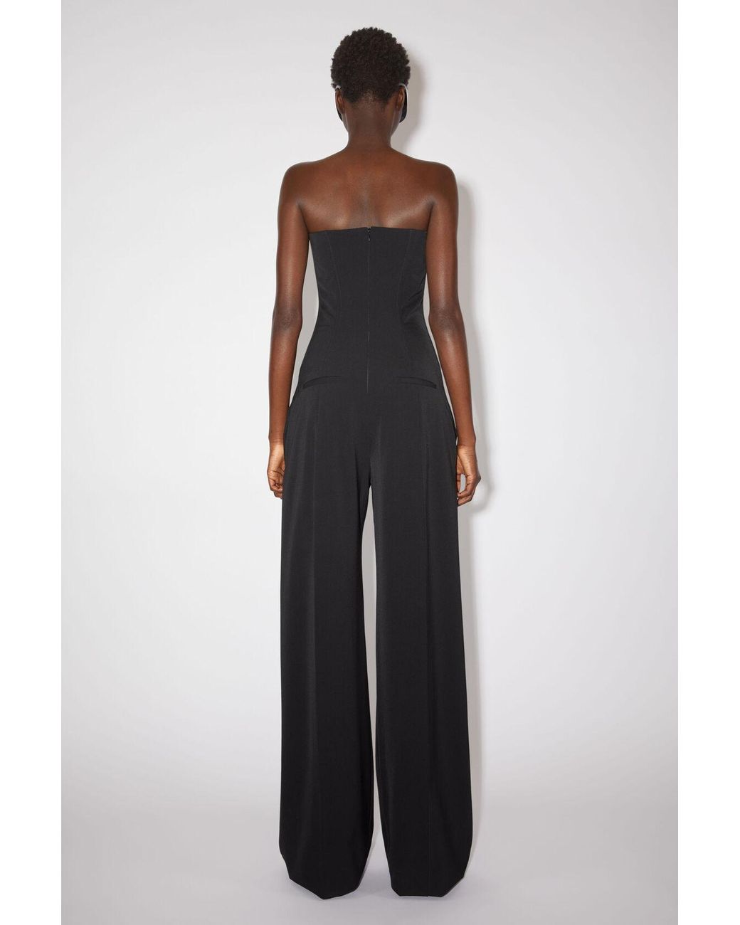 Acne Blue Corset Strapless Jumpsuit