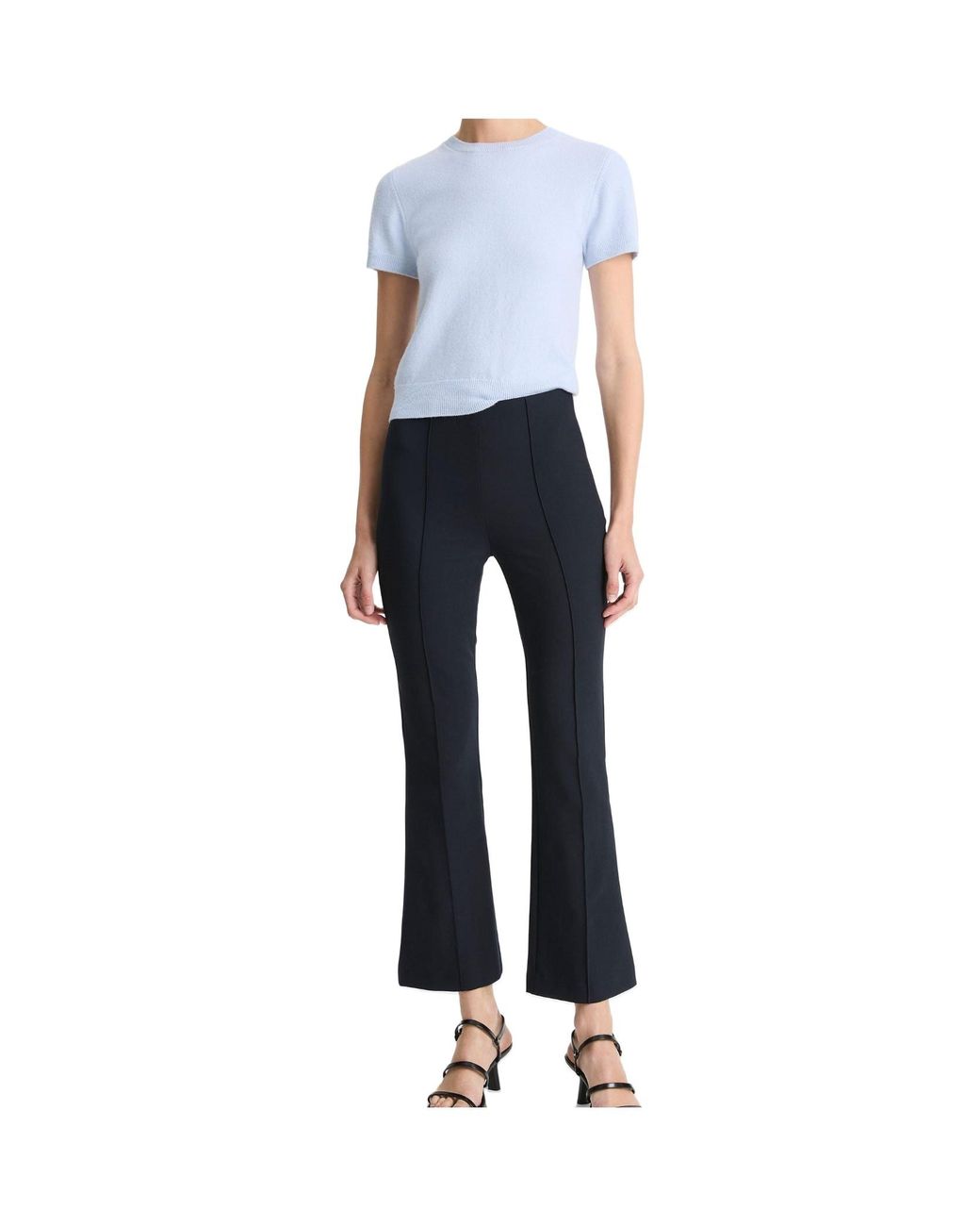 Vince Blue High-Waist Flared Pants