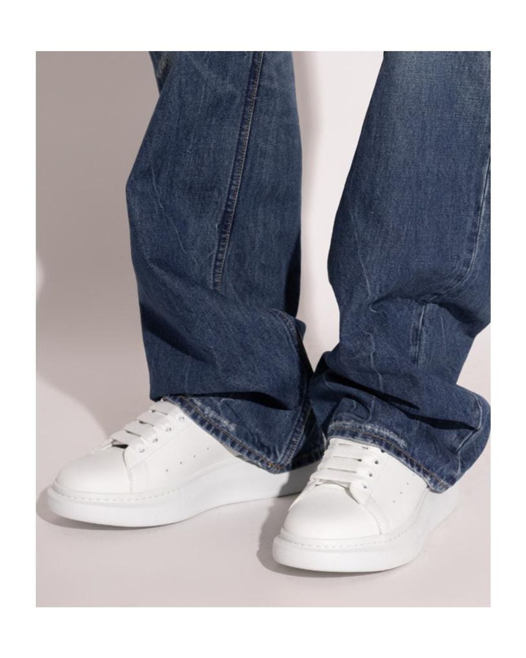 McQueen White Oversized Low-Top Sneakers for men