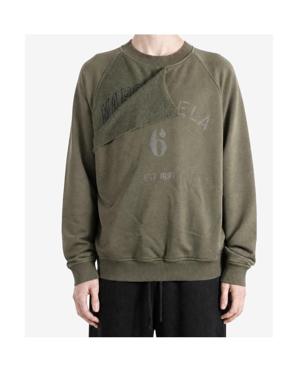 MM6 by Maison Margiela Gray Double-Layer Sweatshirt for men