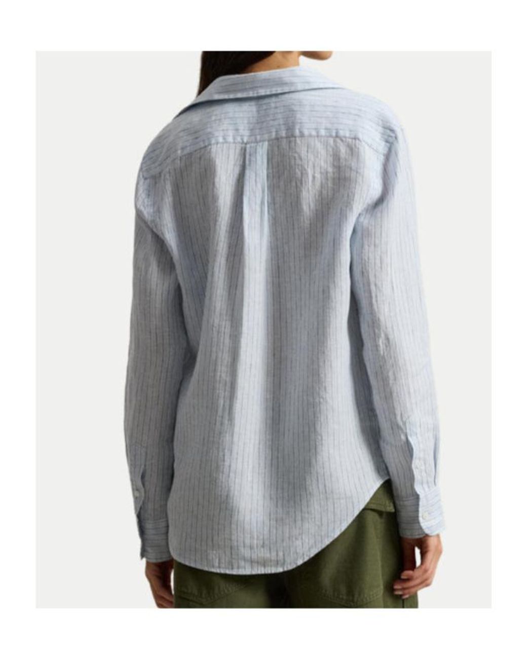 Ralph Lauren Blue Polo Striped Button-Up Shirt