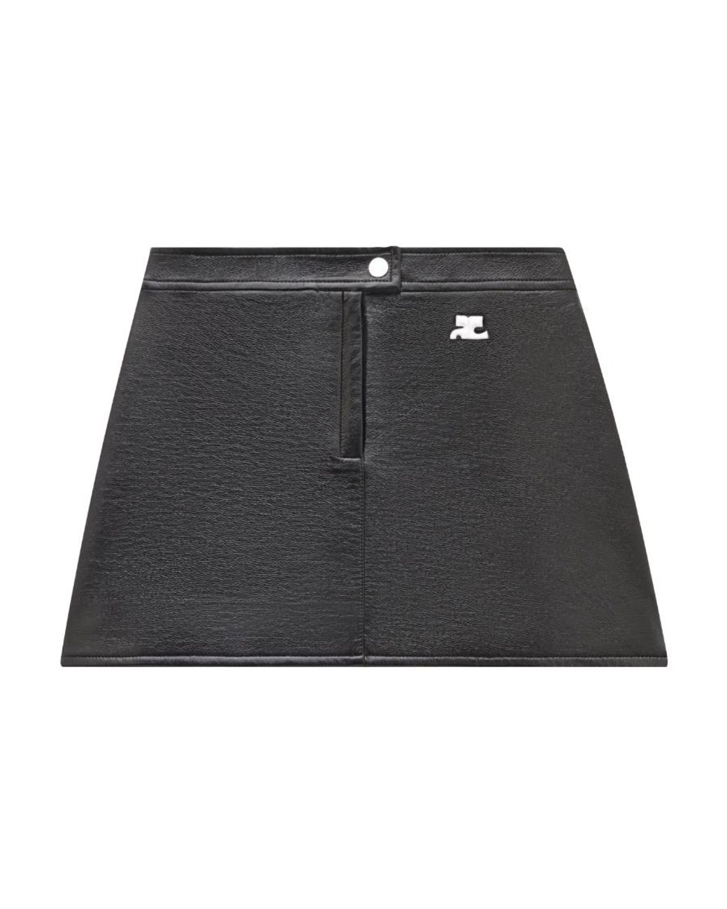 Courreges Black Courrèges Reedition Logo Patch Mini Skirt