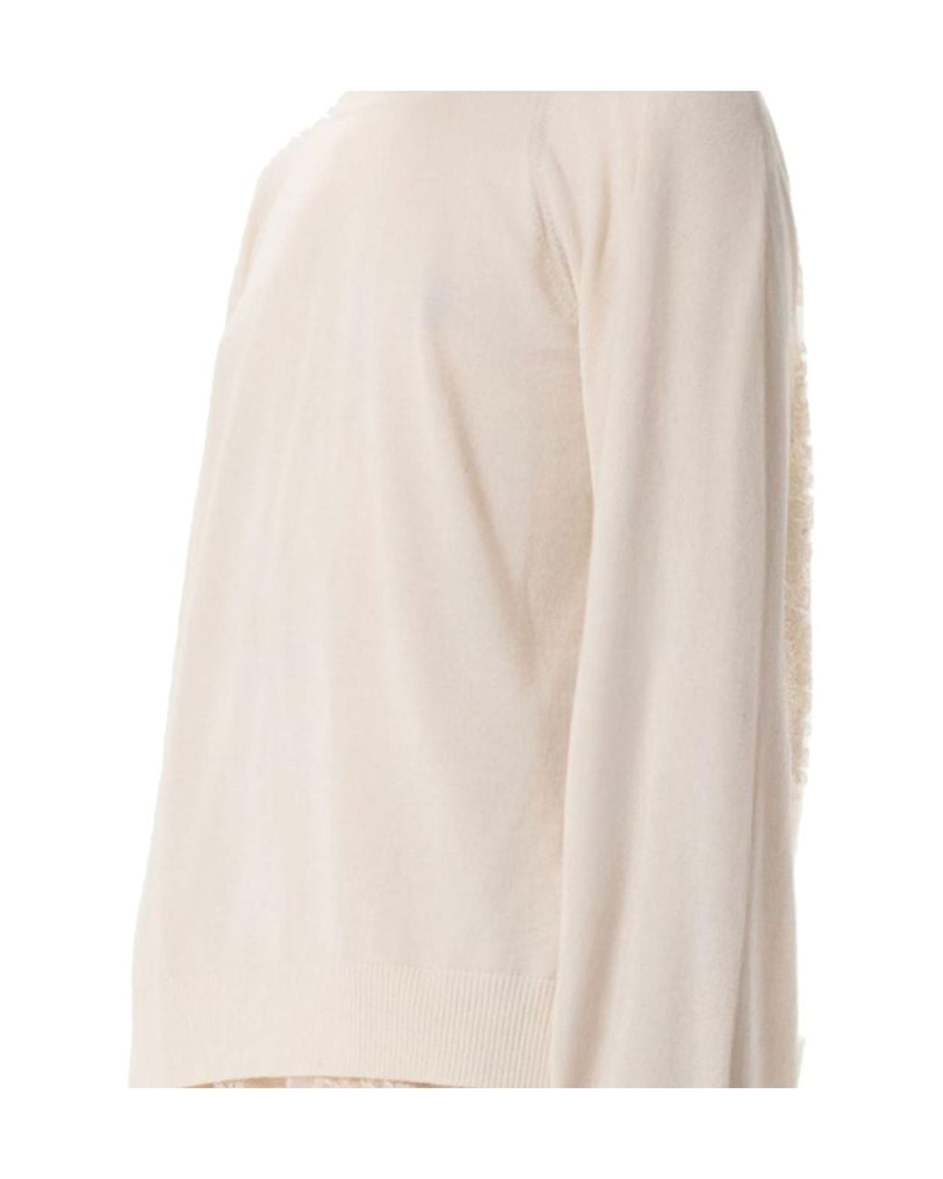 Blumarine Natural Long Sleeve Sweater