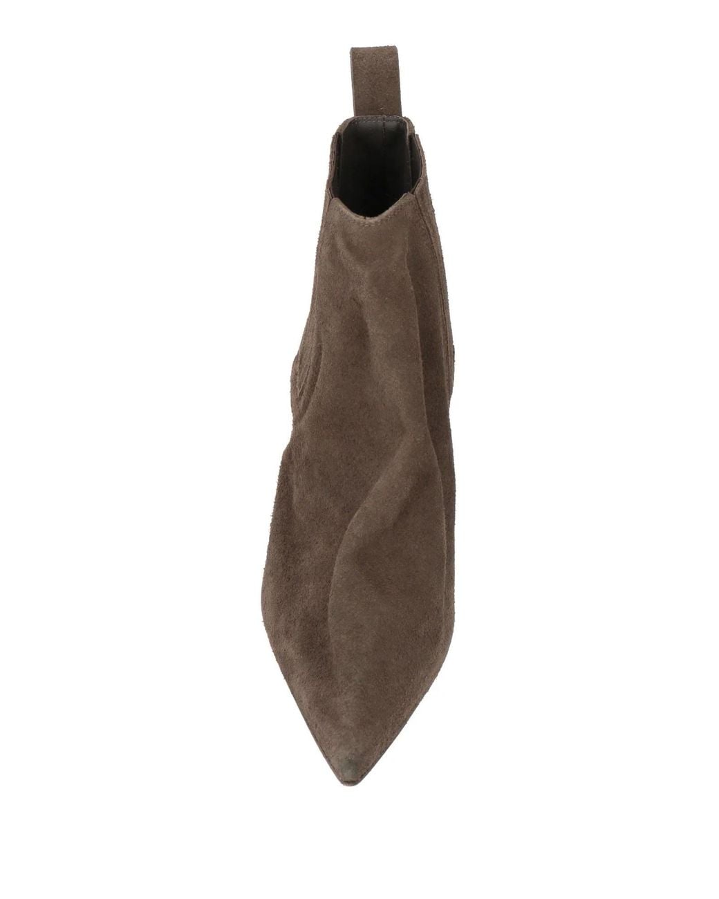 Rick Owens Suede Chelsea Boots in Brown | Lyst