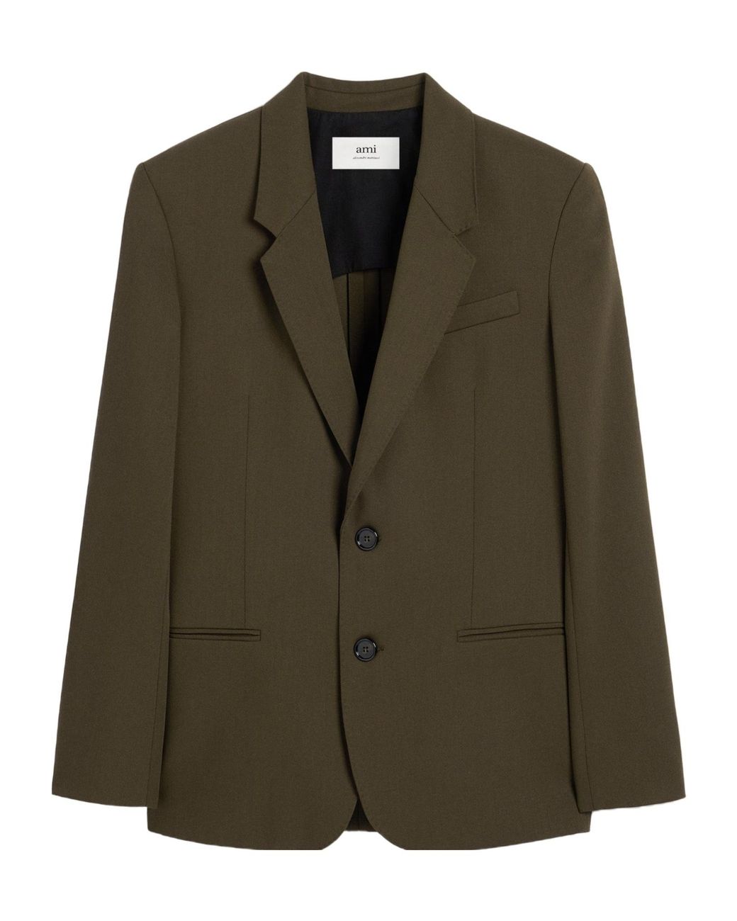 AMI Green Ami Single-Breasted Tailored Blazer for men