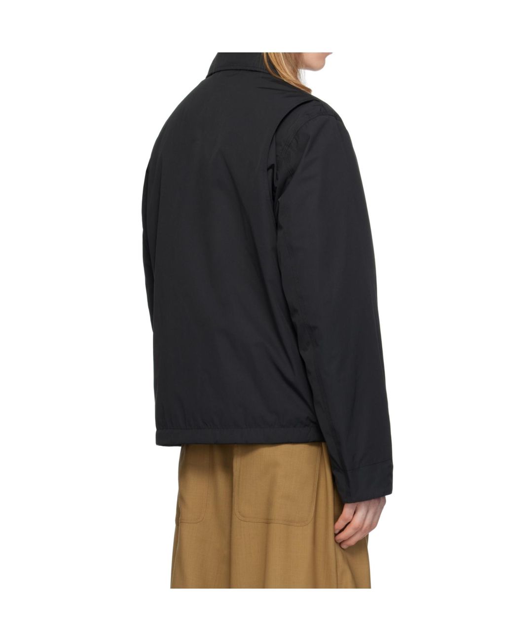 Moncler Black Cidone Reversible Down Shirt Jacket for men